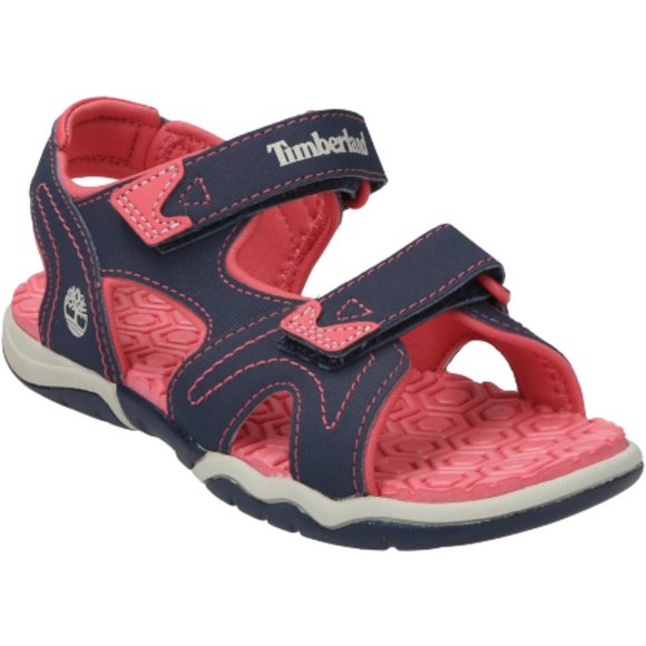 TIMBERLAND JUNIOR'S ADVENTURE SEEKER STRAP SANDAL NAVY W PINK A1JW5 SIZE: 6 - Picture 1 of 9